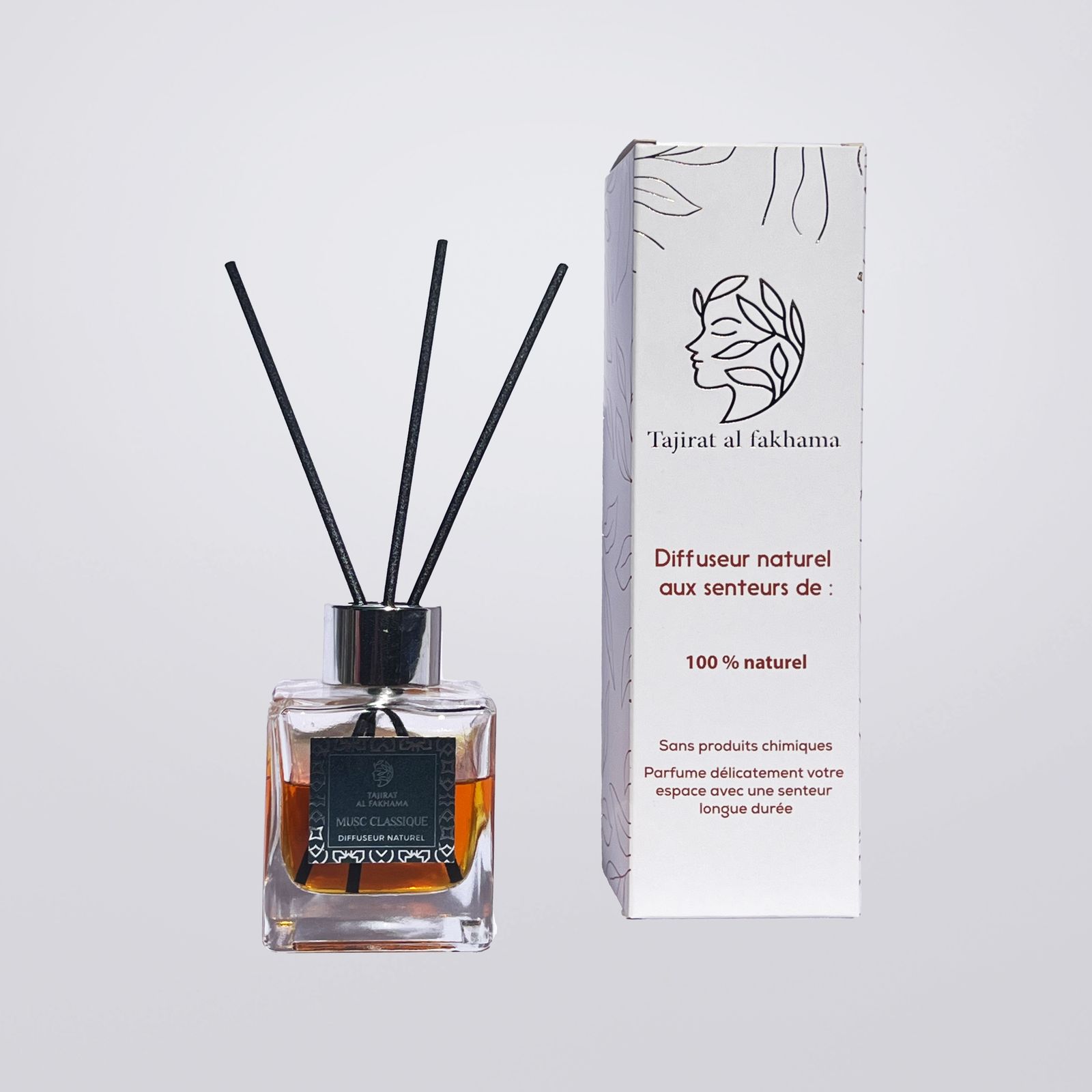 Diffuseur Naturel Musc Classique – Sans alcool 100 ml